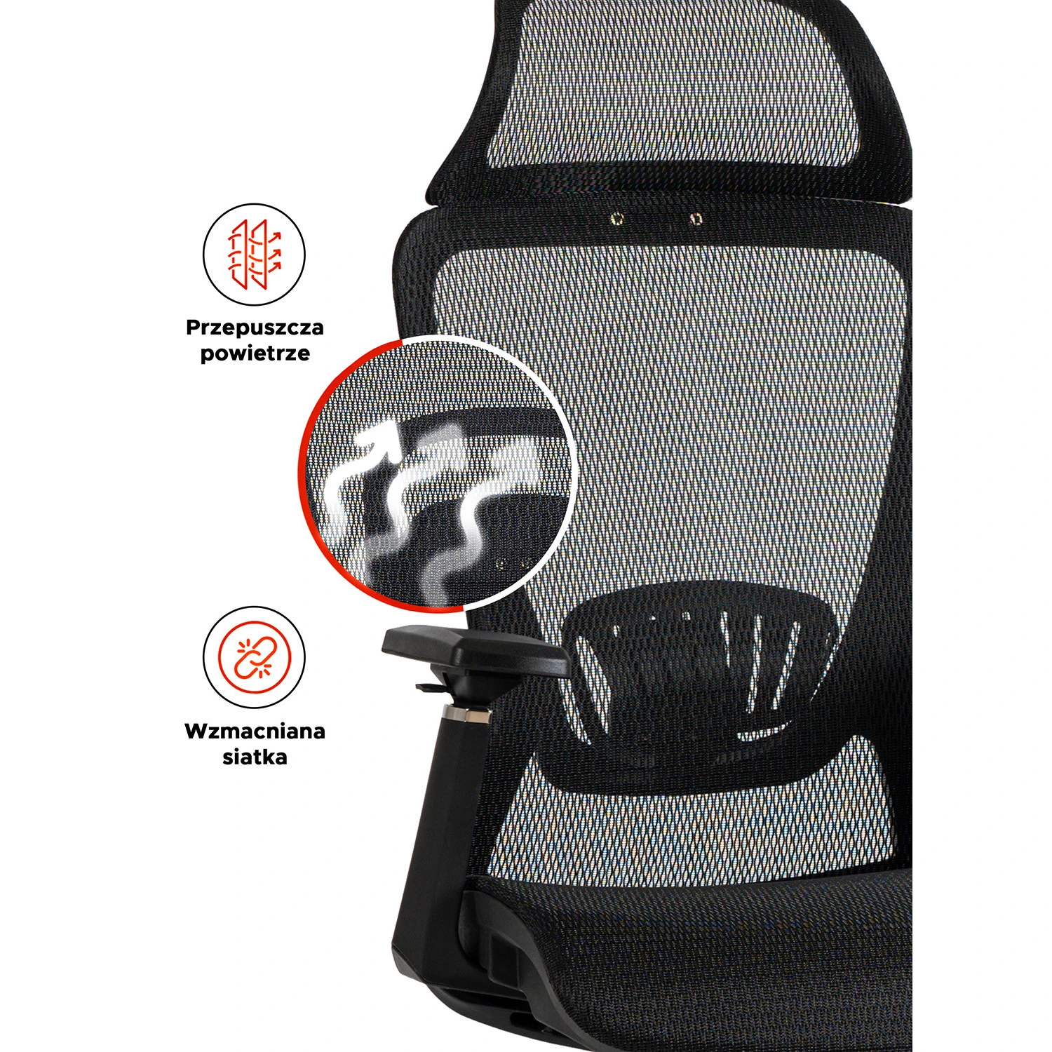 Ergonomické otočné kreslo LITOS, čierne