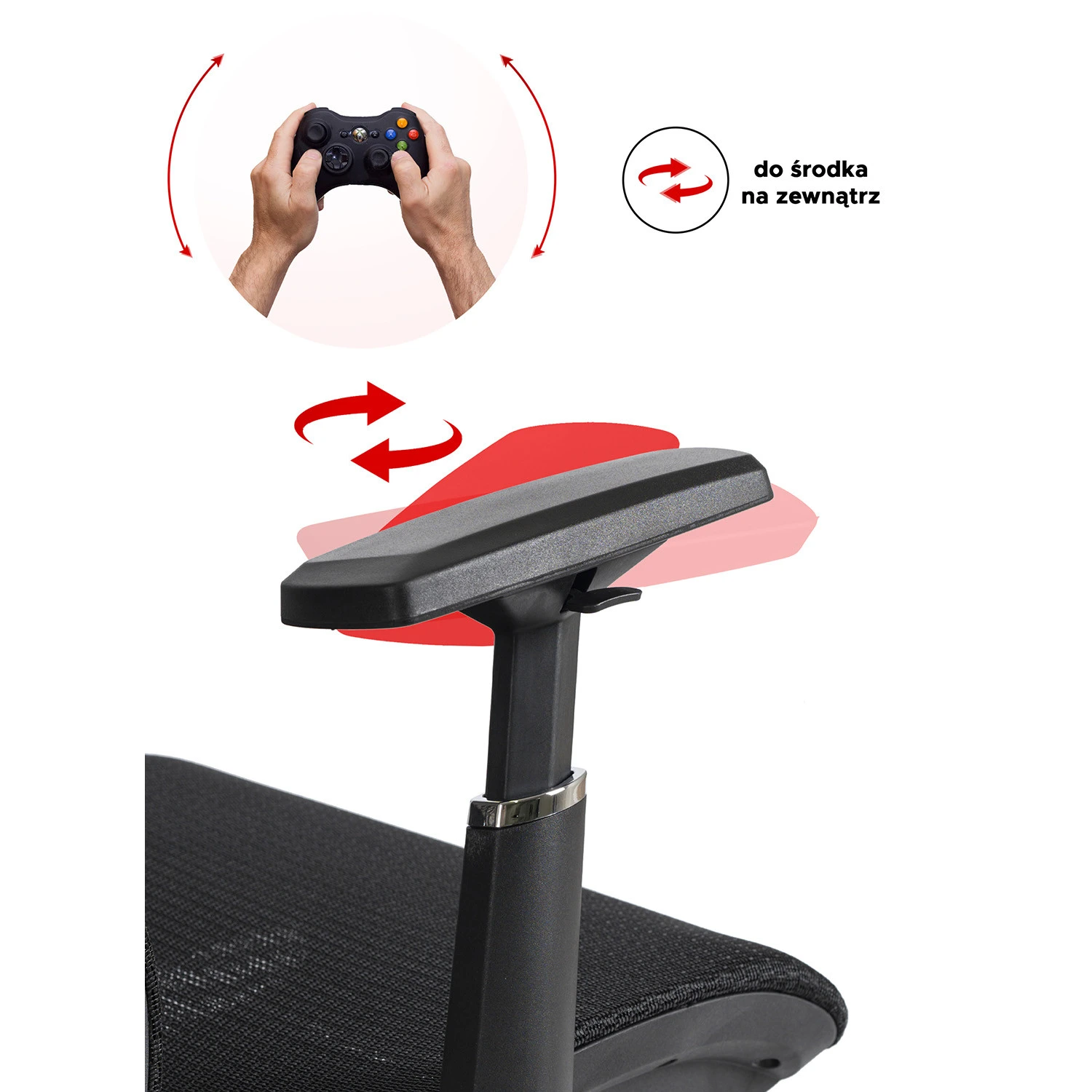 Ergonomické otočné kreslo LITOS, čierne