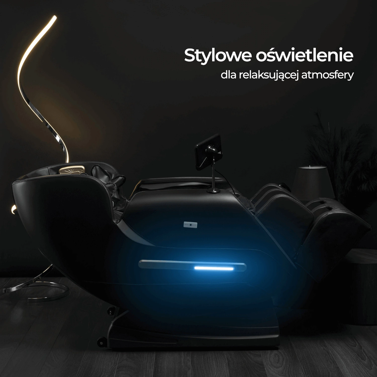 Masážne kreslo VX MAX, čierne, ekokoža