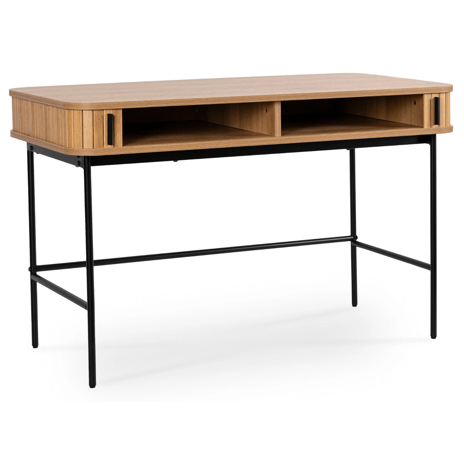 Ryhovaný písací stôl TRISH 120 cm, dub