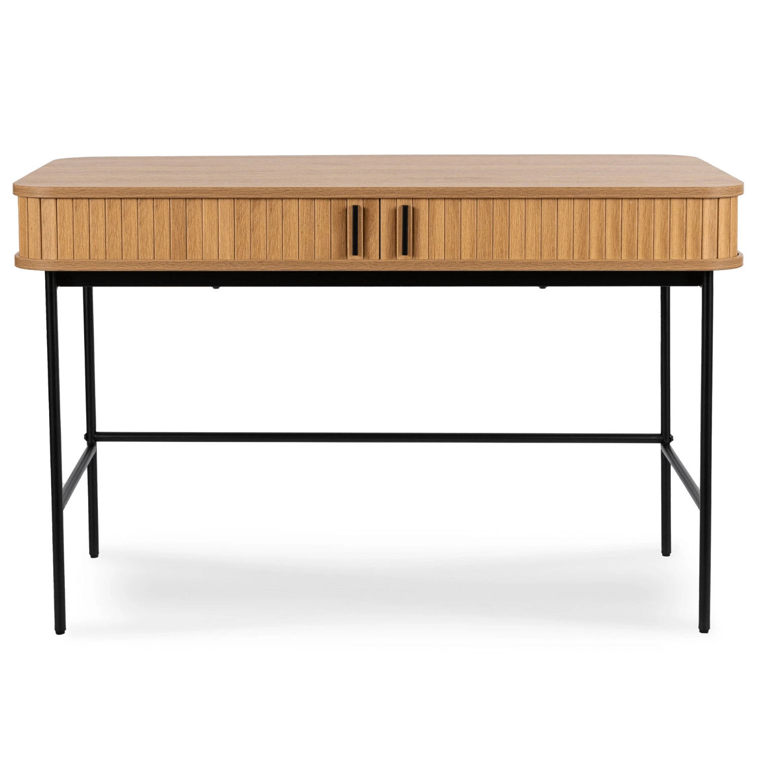 Ryhovaný písací stôl TRISH 120 cm, dub