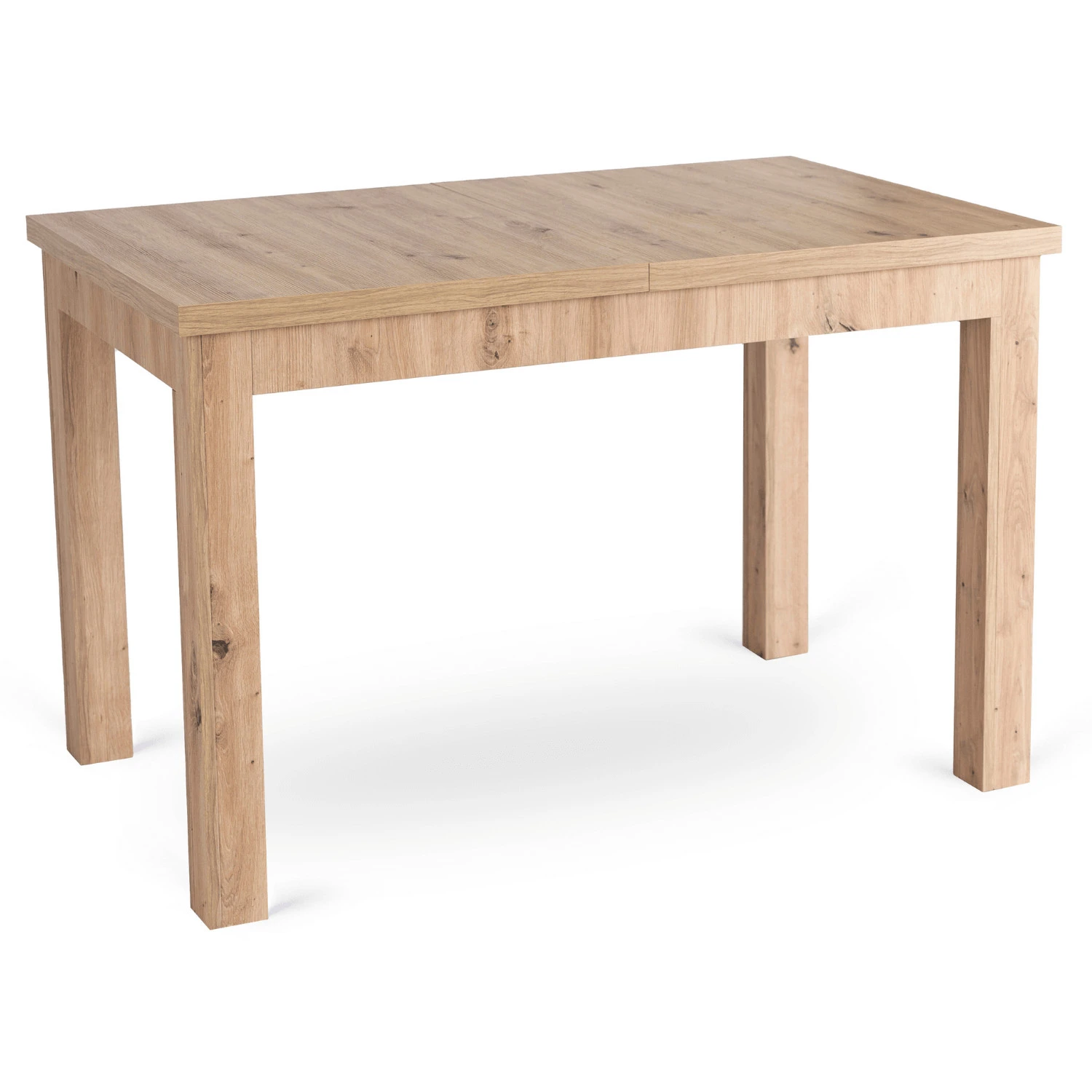 Rozkladací stôl SKUBI 120-160 cm, dub artisan