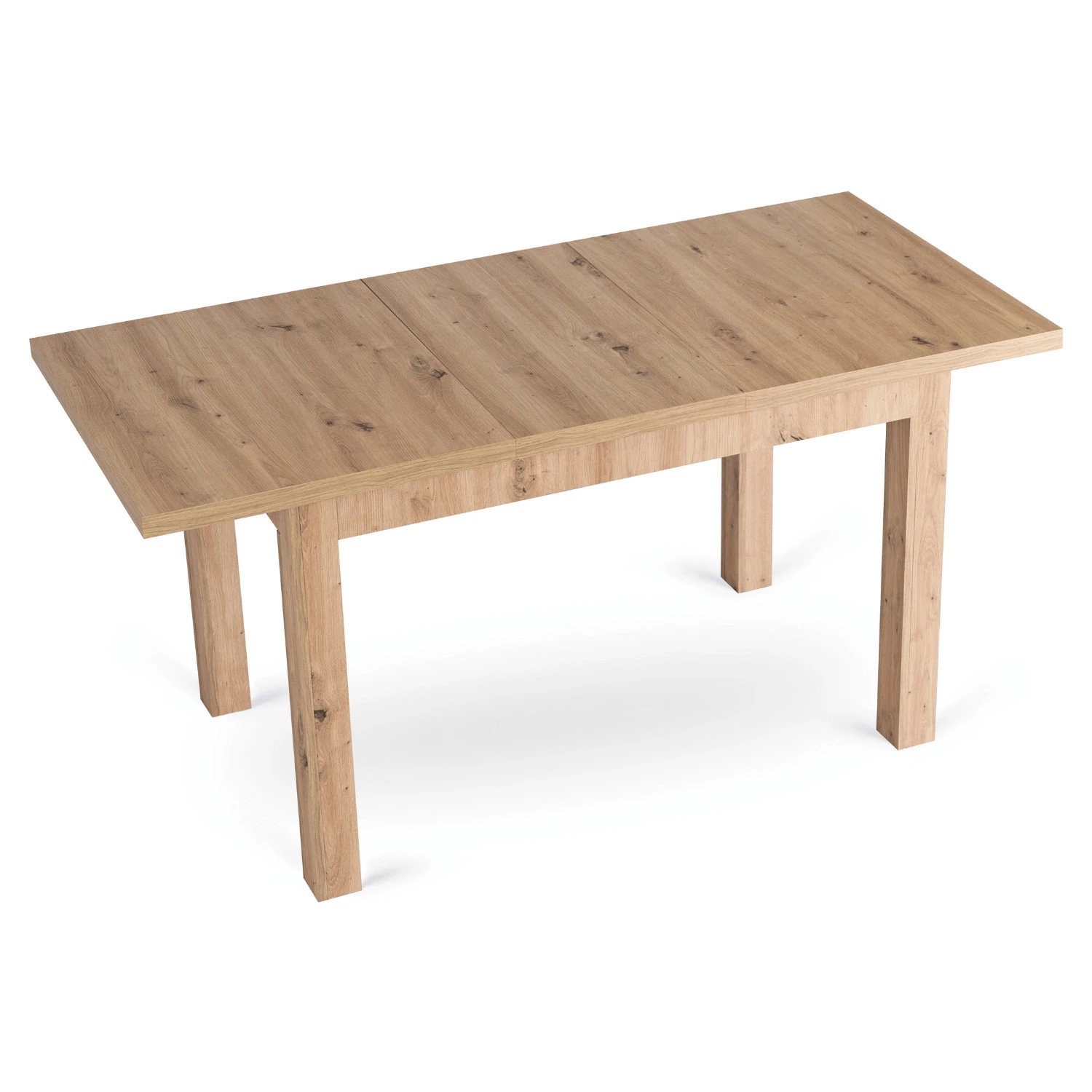 Rozkladací stôl SKUBI 120-160 cm, dub artisan