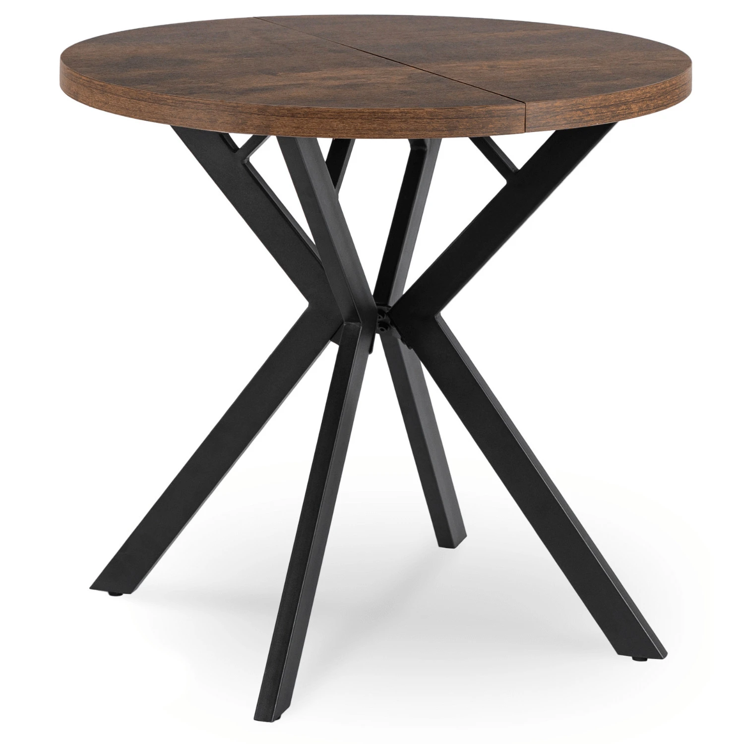 Rozkladací stôl DORIAN 80-160 cm, rustikálny dub/čierny