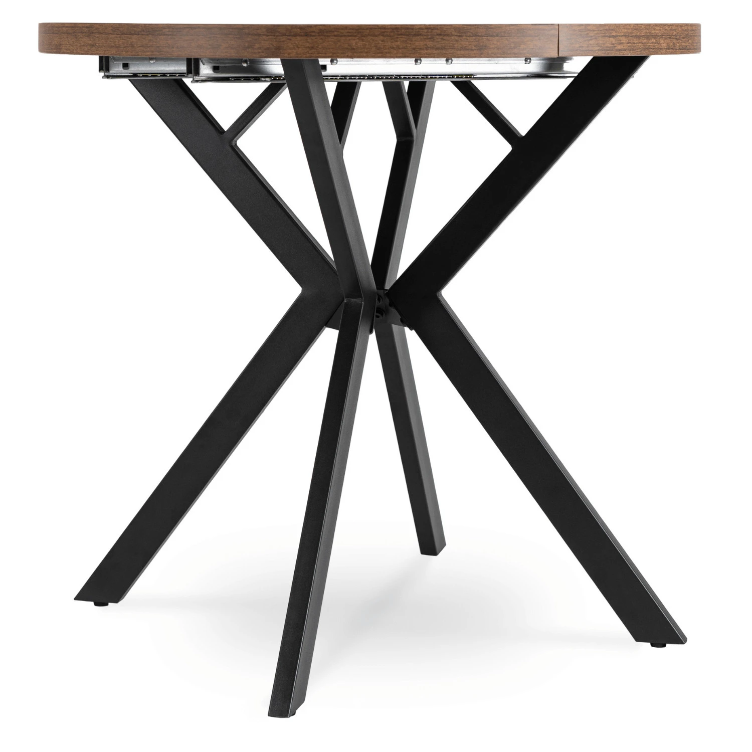 Rozkladací stôl DORIAN 80-160 cm, rustikálny dub/čierny