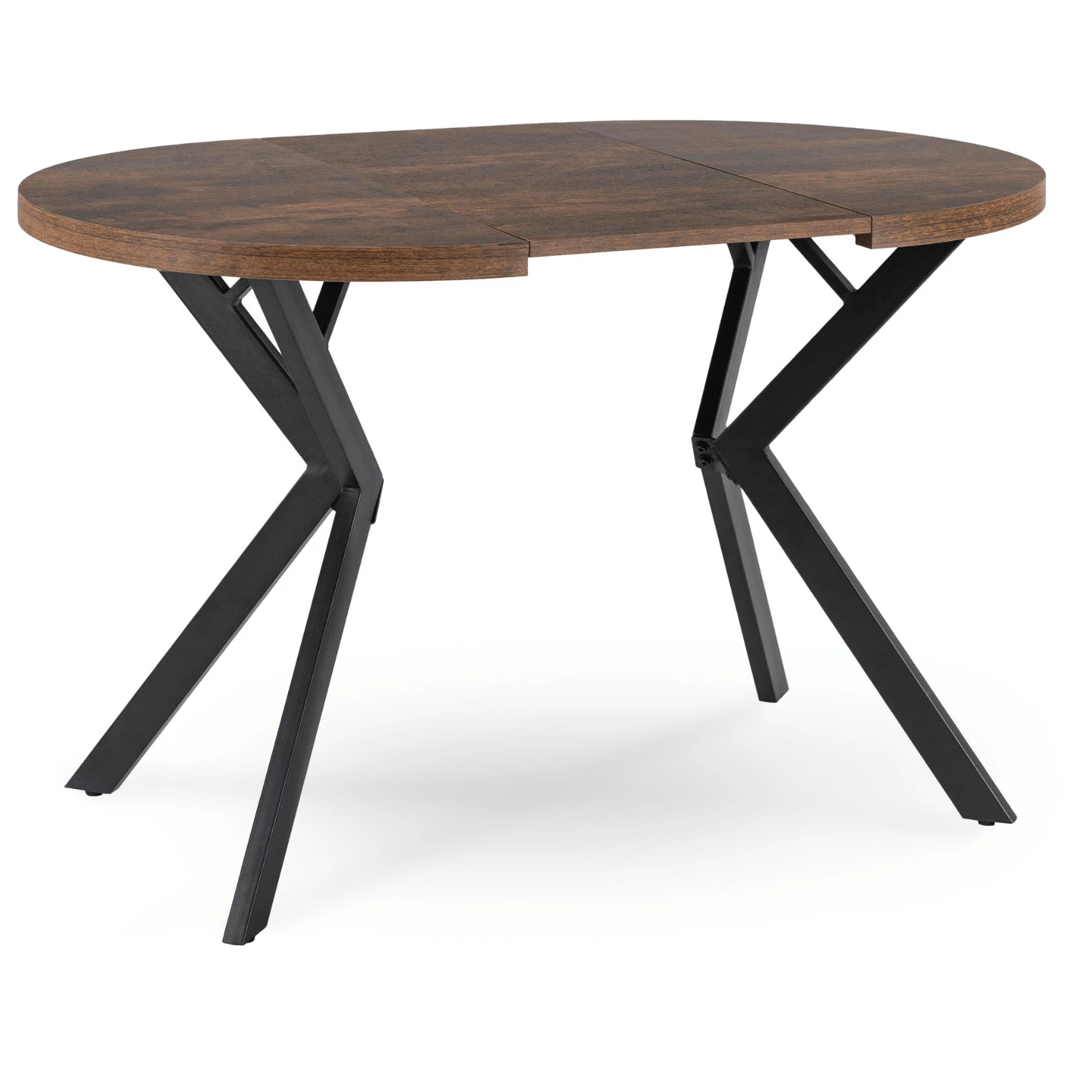 Rozkladací stôl DORIAN 80-160 cm, rustikálny dub/čierny