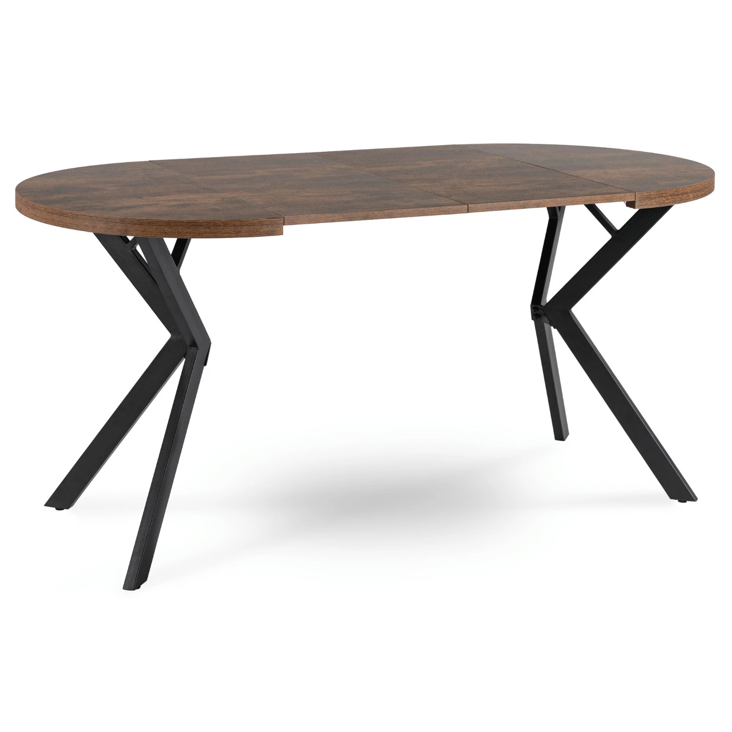 Rozkladací stôl DORIAN 80-160 cm, rustikálny dub/čierny