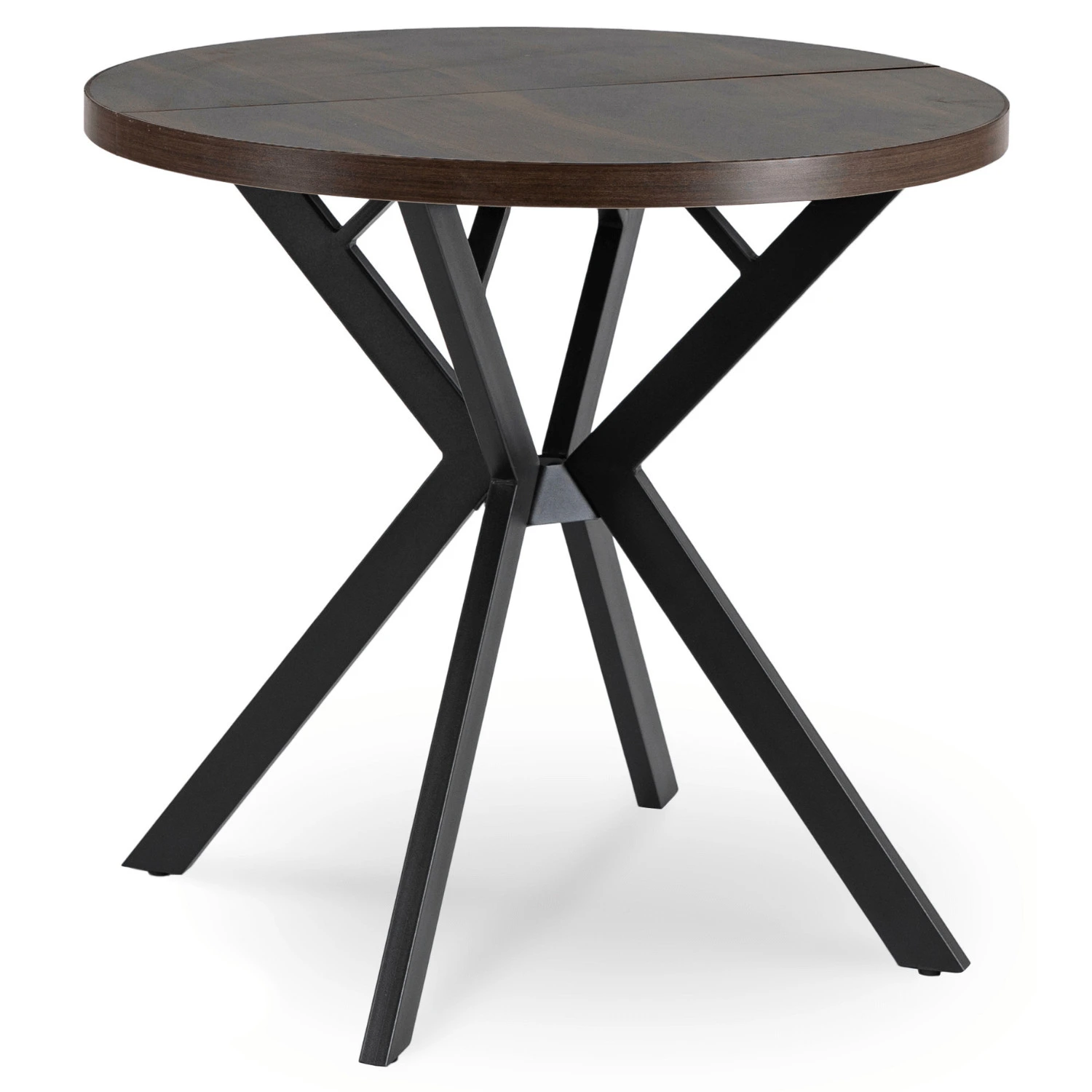 Rozkladací stôl DORIAN 80-160 cm, orech/čierny