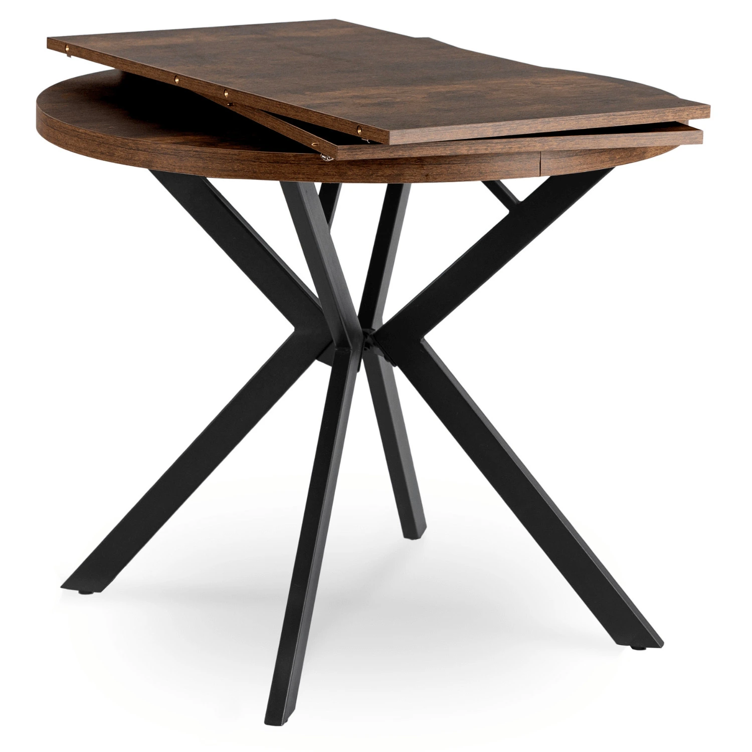 Rozkladací stôl LUGO 90-190 cm, rustikálny dub/čierny