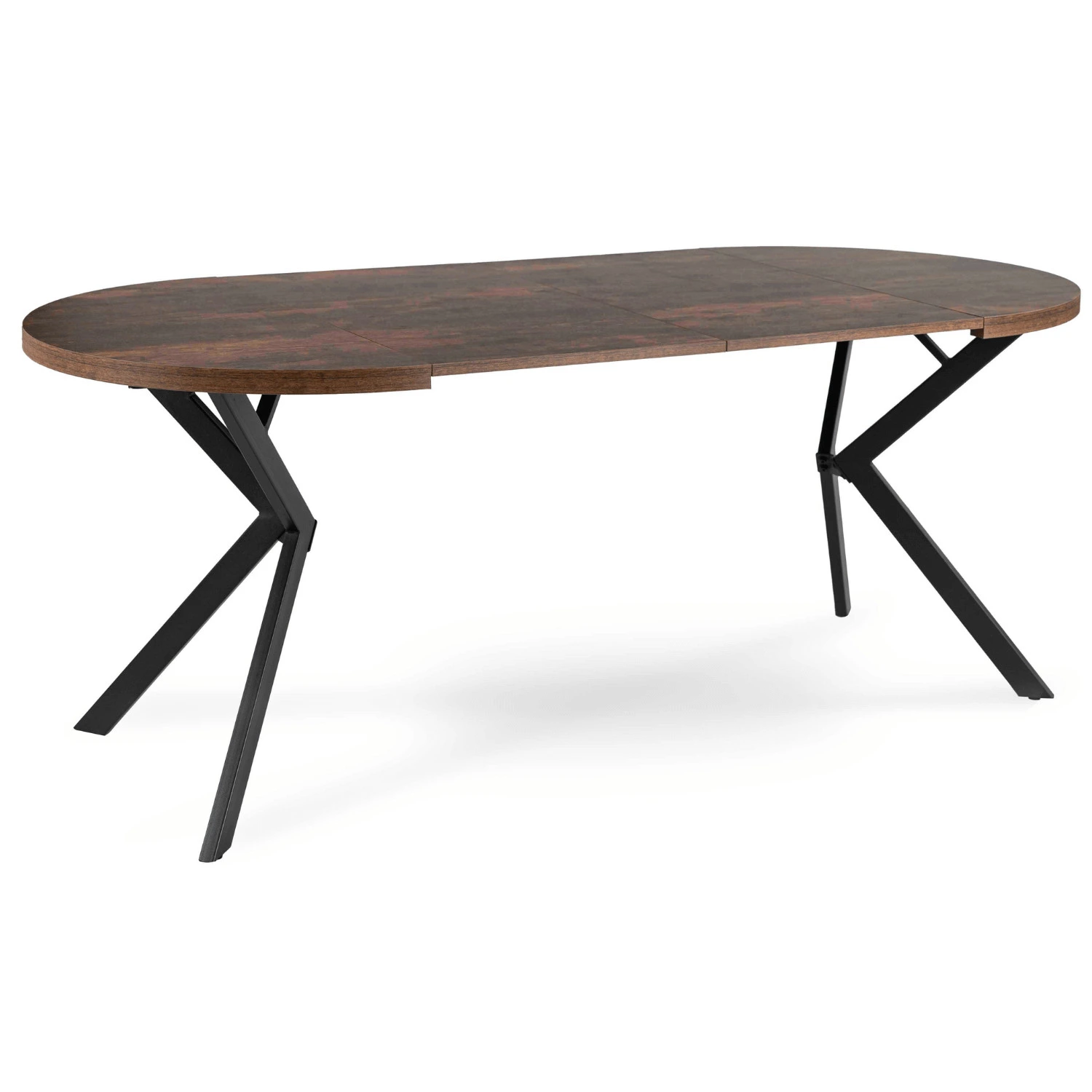 Rozkladací stôl LUGO 90-190 cm, rustikálny dub/čierny