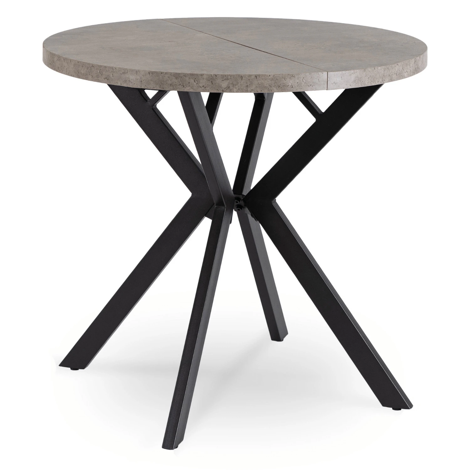 Rozkladací stôl DORIAN 80-160 cm, betón/čierny