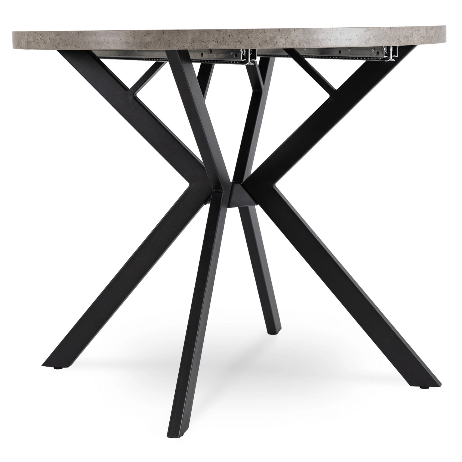 Rozkladací stôl DORIAN 80-160 cm, betón/čierny