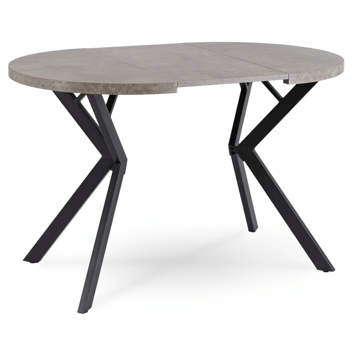 Rozkladací stôl DORIAN 80-160 cm, betón/čierny
