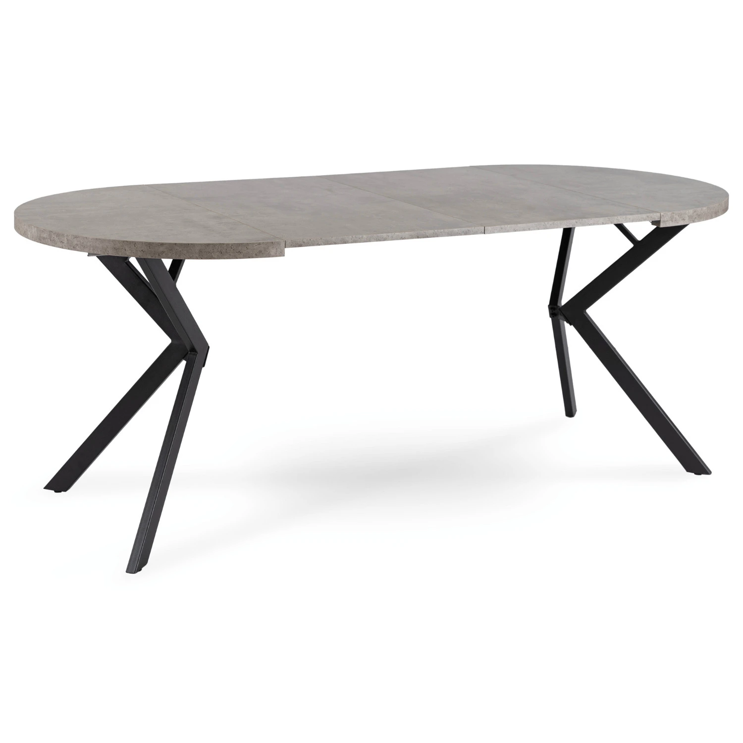 Rozkladací stôl DORIAN 80-160 cm, betón/čierny