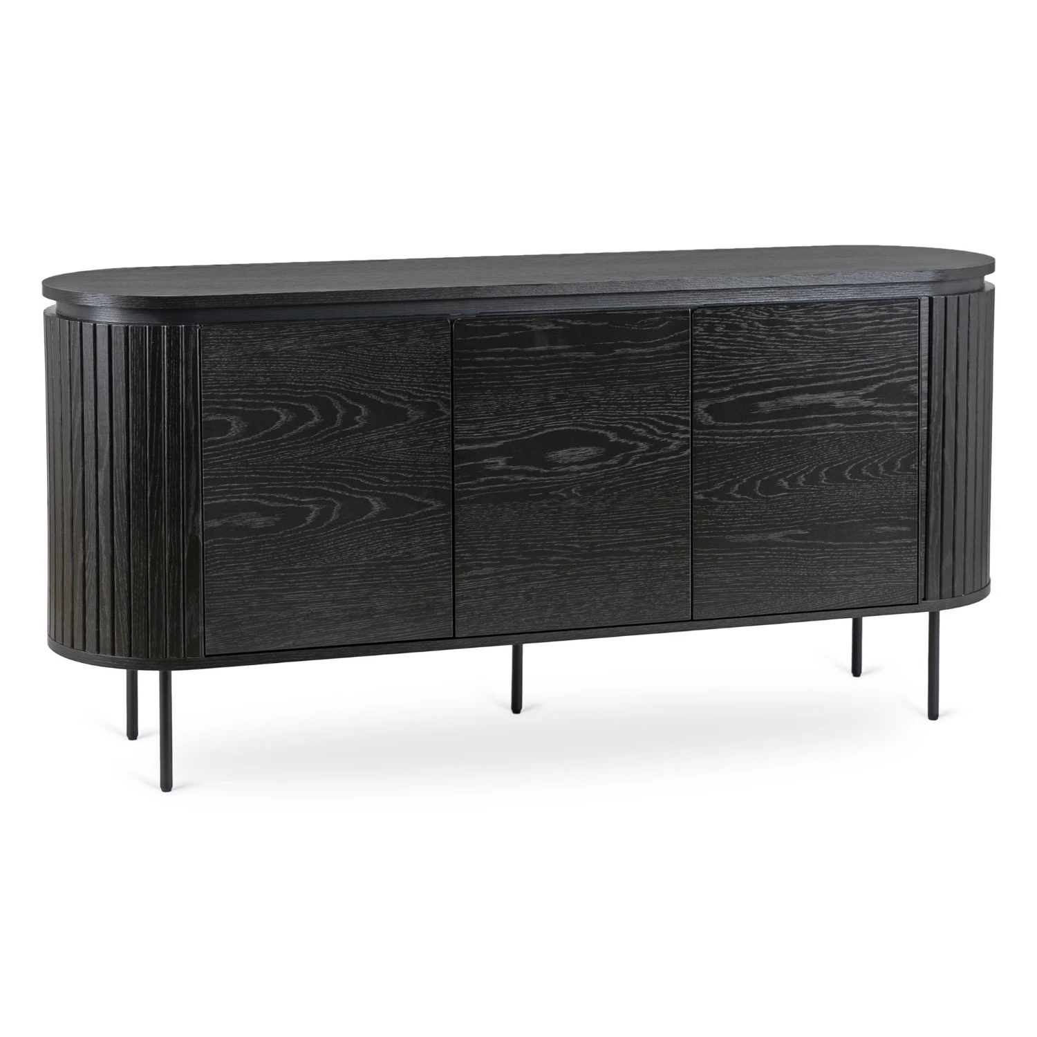 Trojdverová komoda BECK 160 cm, čierna