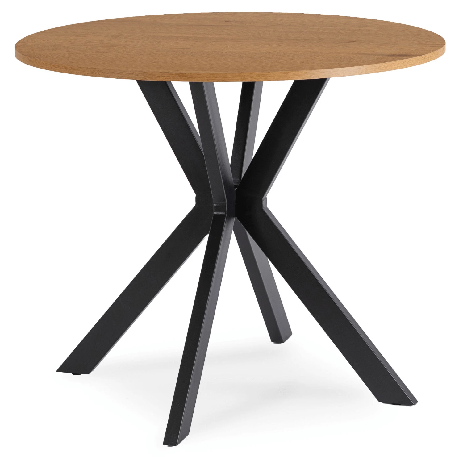 Stôl LAUREN 80 cm, zlatý dub/čierny