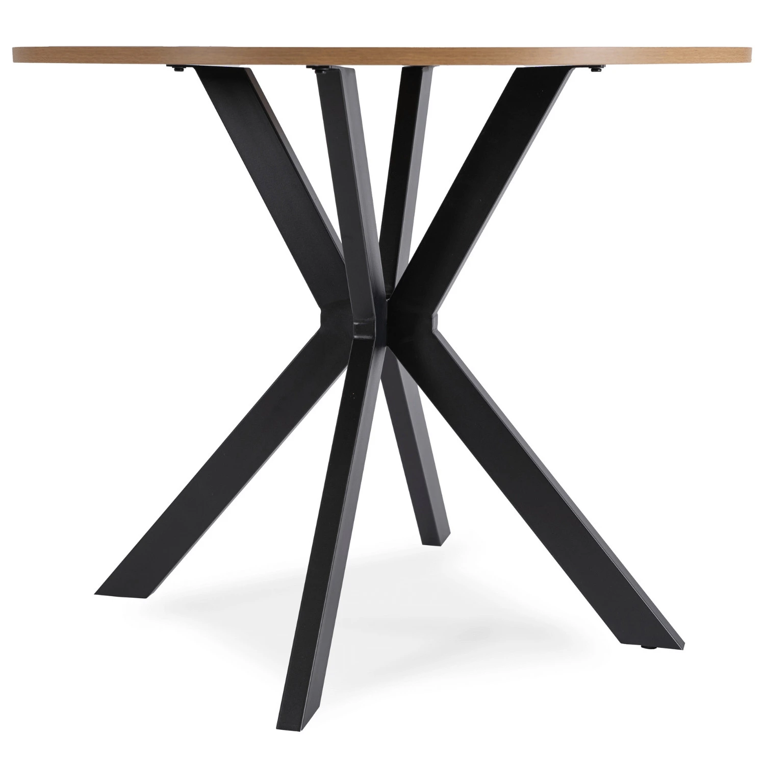 Stôl LAUREN 80 cm, zlatý dub/čierny