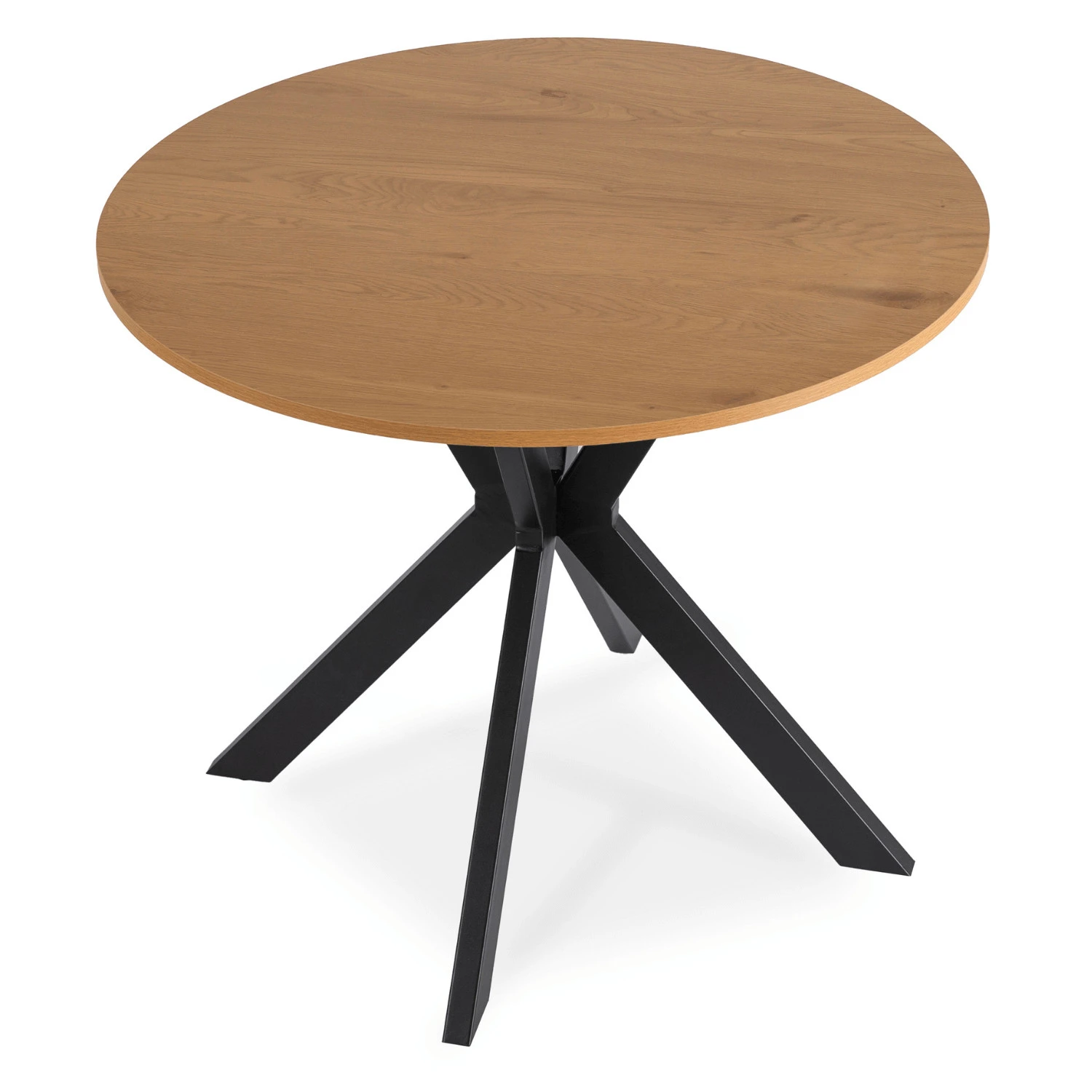 Stôl LAUREN 80 cm, zlatý dub/čierny