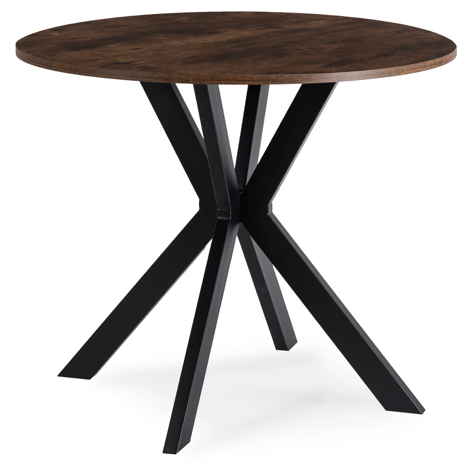 Stôl LAUREN 80 cm, rustikálny dub/čierny
