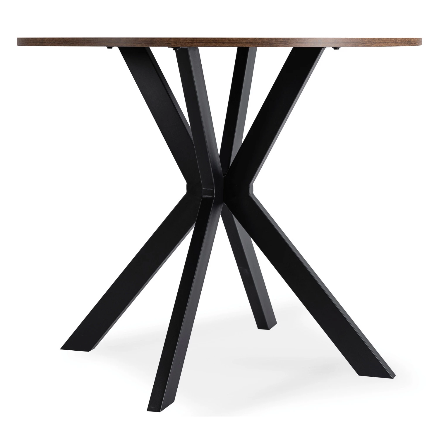 Stôl LAUREN 80 cm, rustikálny dub/čierny