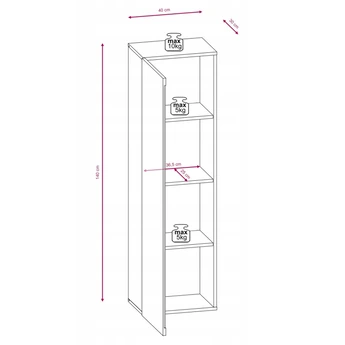 Szafka Wisząca VIVO 40 cm Dąb Wotan Nowoczesna Loft - obraz 8