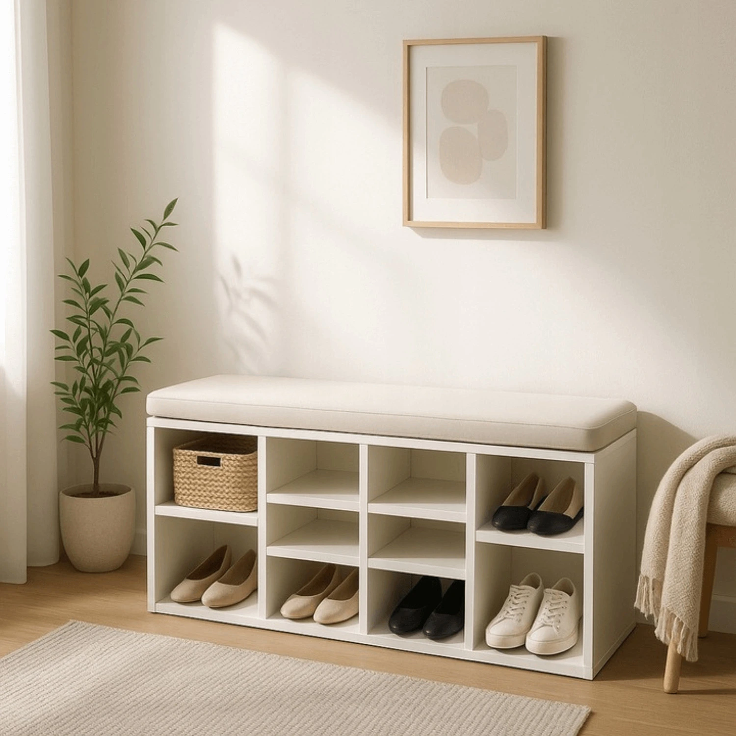 Botník AXEL104 cm, biely