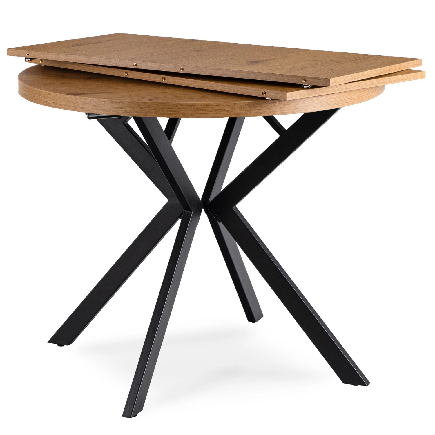 Rozkladací stôl LUGO 90-190 cm, zlatý dub/čierny