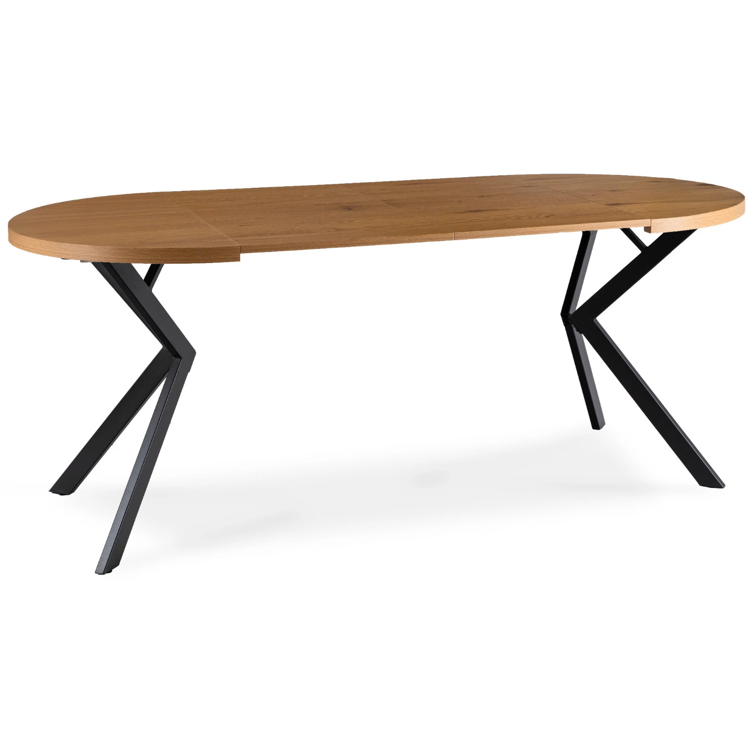 Rozkladací stôl LUGO 90-190 cm, zlatý dub/čierny
