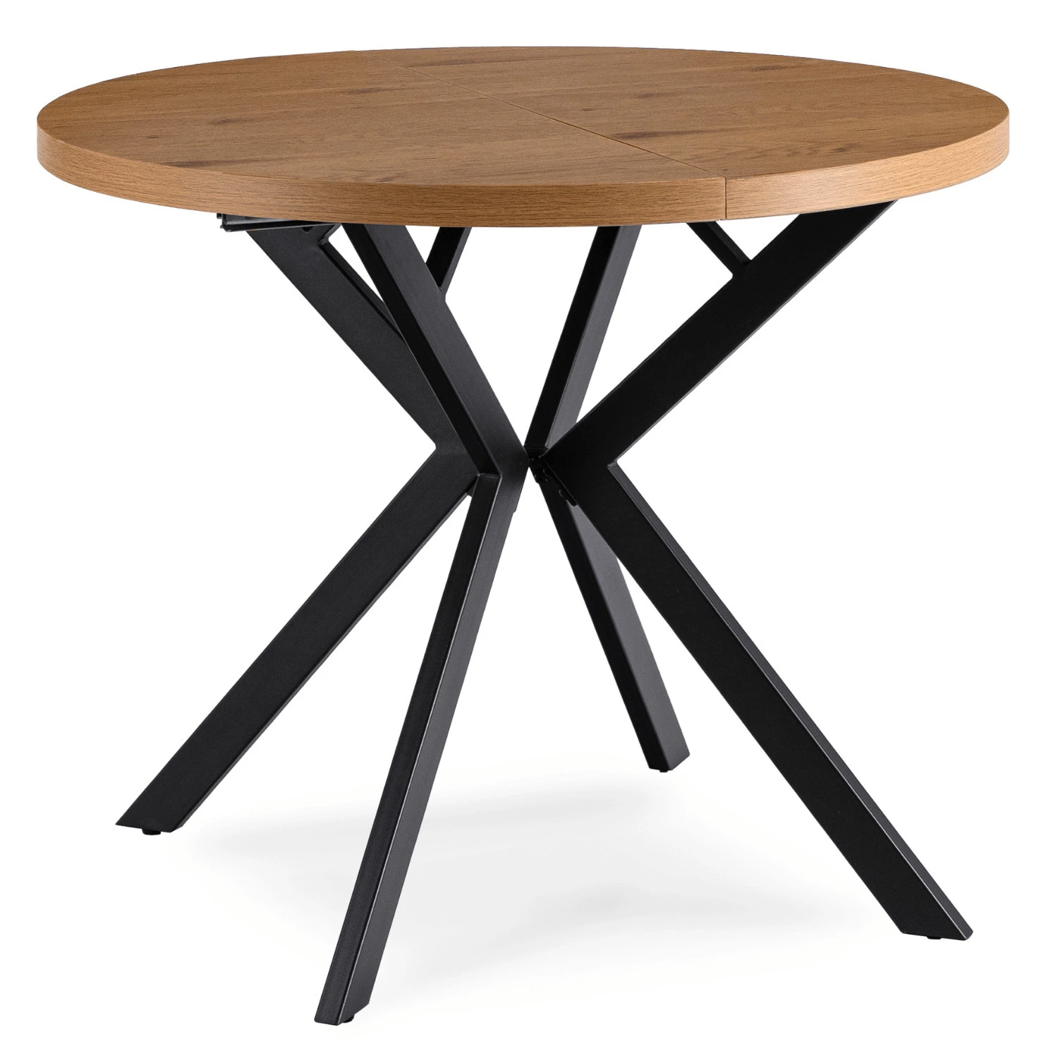 Rozkladací stôl DORIAN 80-160 cm, zlatý dub/čierny