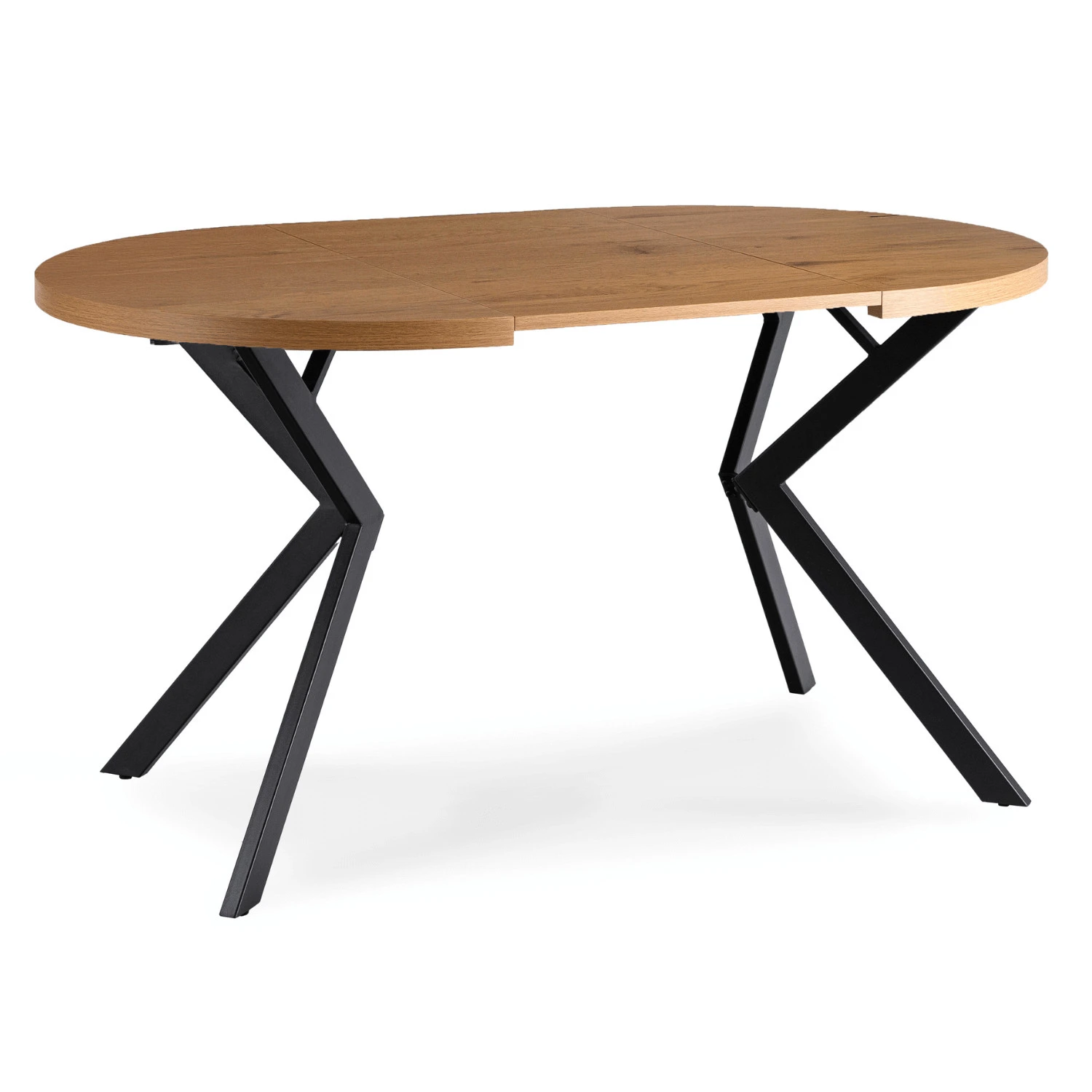 Rozkladací stôl DORIAN 80-160 cm, zlatý dub/čierny