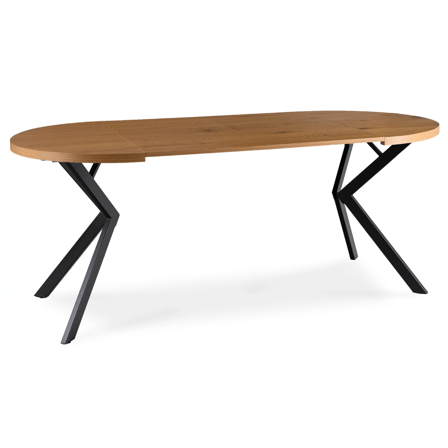 Rozkladací stôl DORIAN 80-160 cm, zlatý dub/čierny