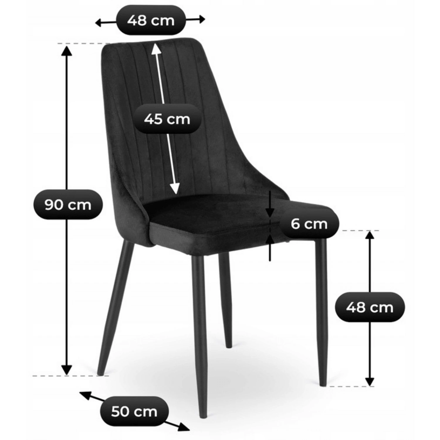 Sada: stôl HARRY 102-142 cm (dub artisan/čierny) a 4 stoličky BARI (čierne)