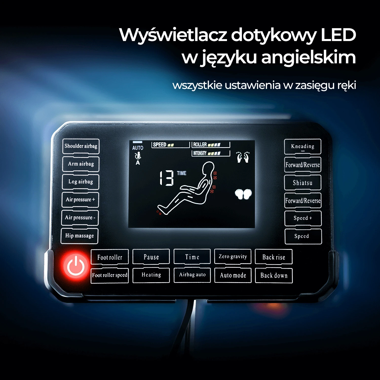 Masážne anglické kreslo VX MAX menu, hnedé, ekokoža