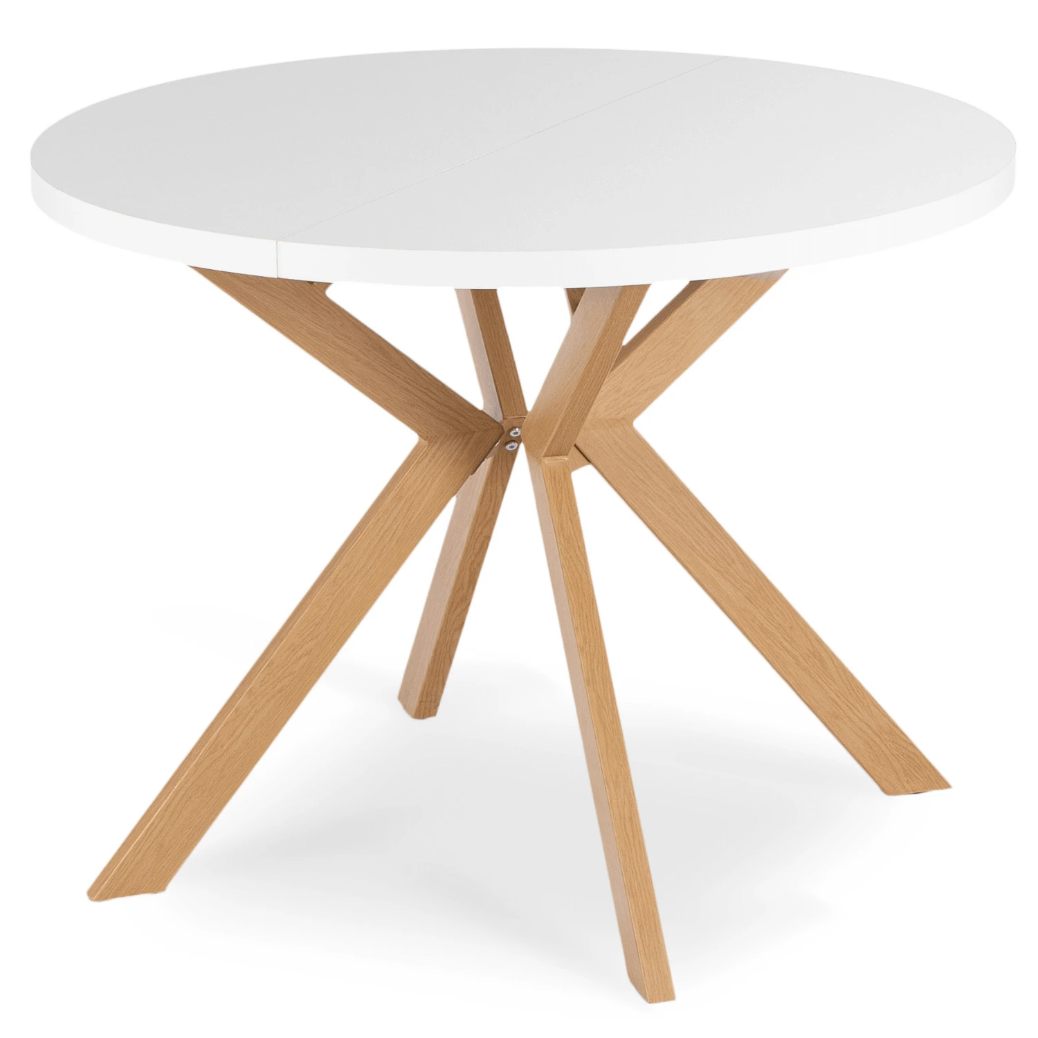 Rozkladací stôl LUKAS 100-250 cm, biely/drevený