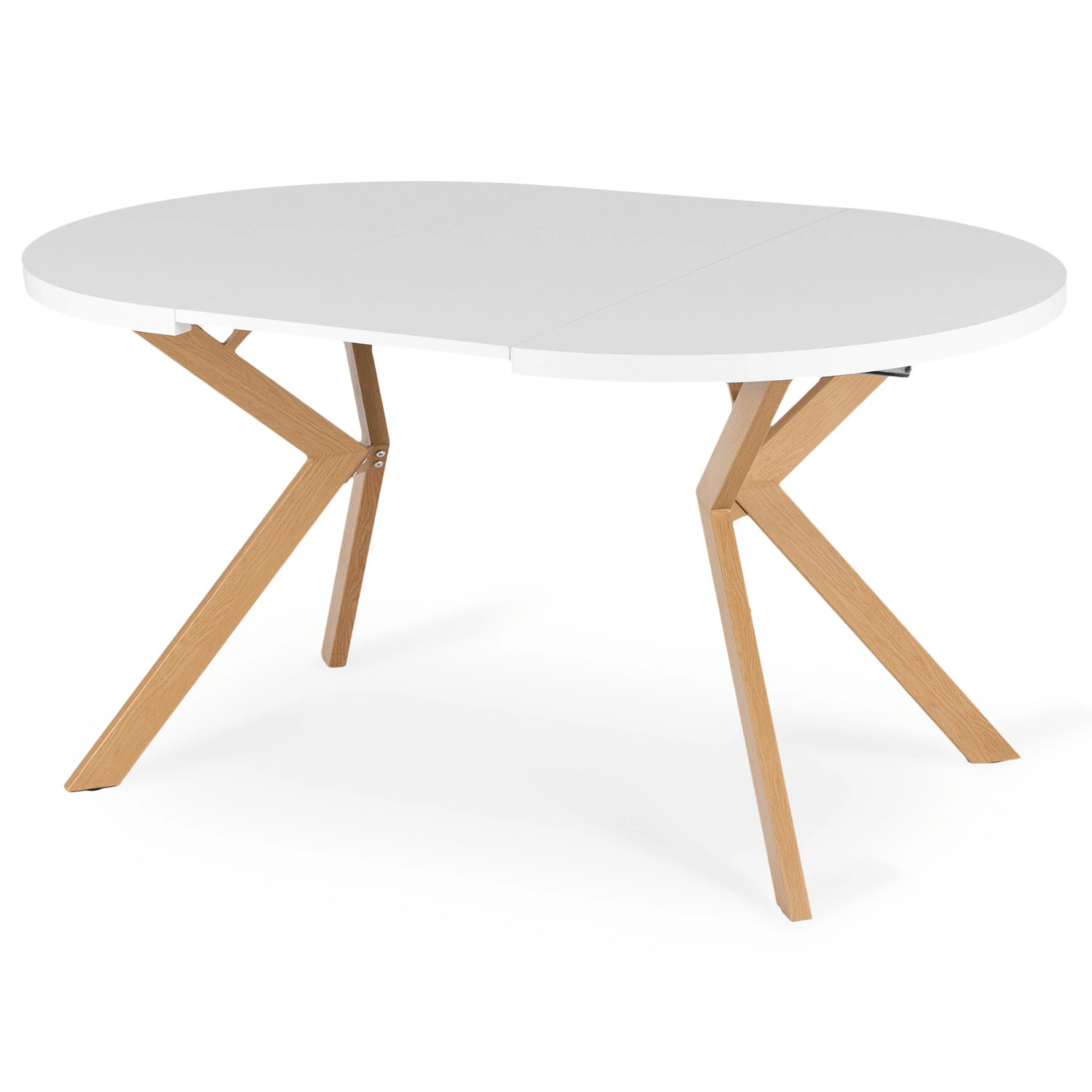 Rozkladací stôl LUKAS 100-250 cm, biely/drevený