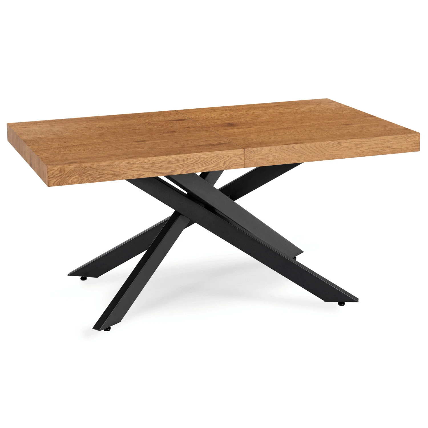Rozkladací stôl HAMPTON 160-240 cm, zlatý dub/čierny