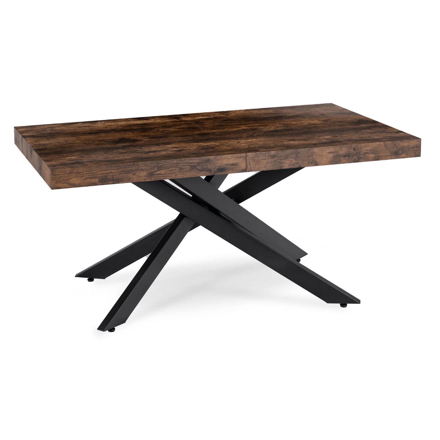 Rozkladací stôl HAMPTON 160-240 cm, rustikálny dub/čierny