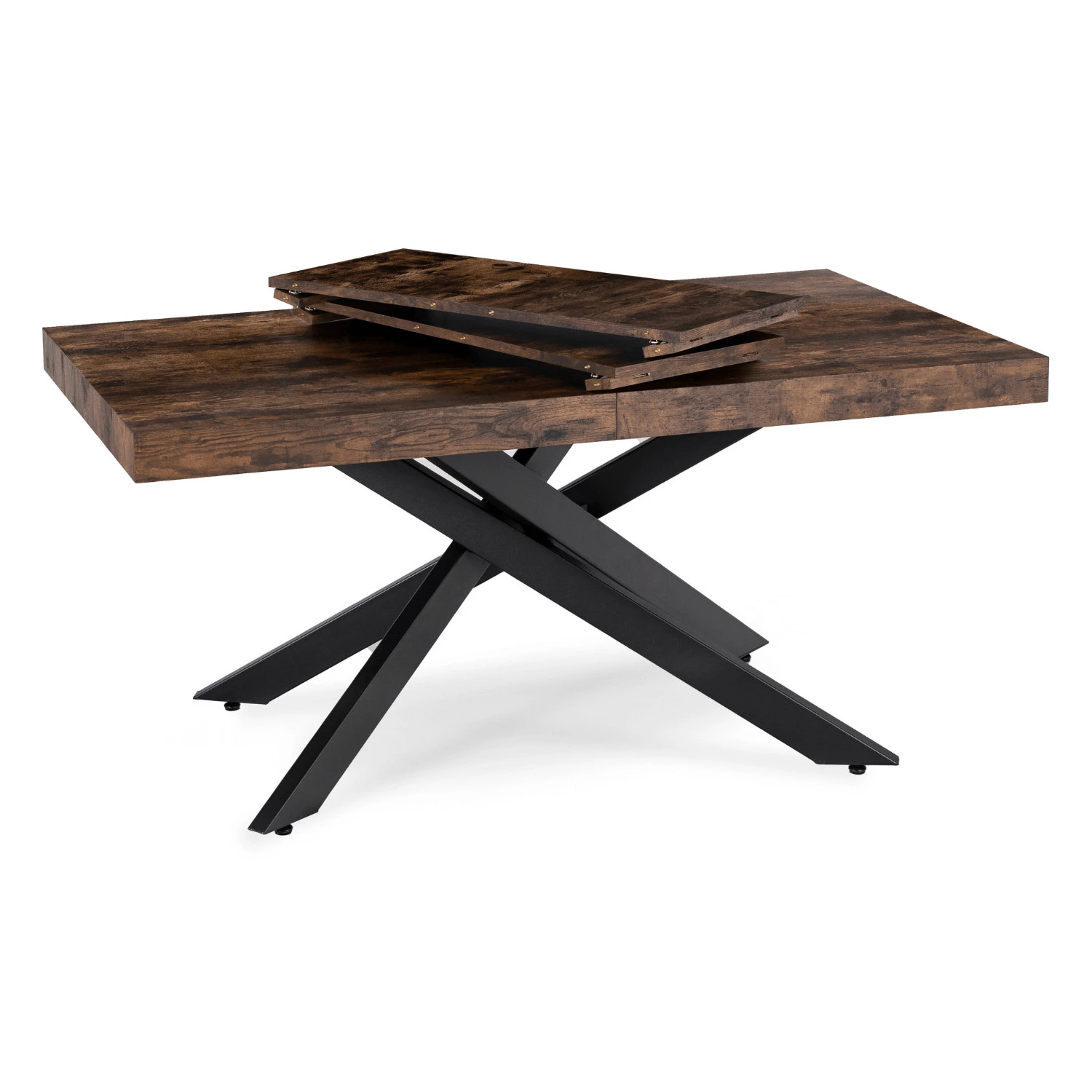 Rozkladací stôl HAMPTON 160-240 cm, rustikálny dub/čierny