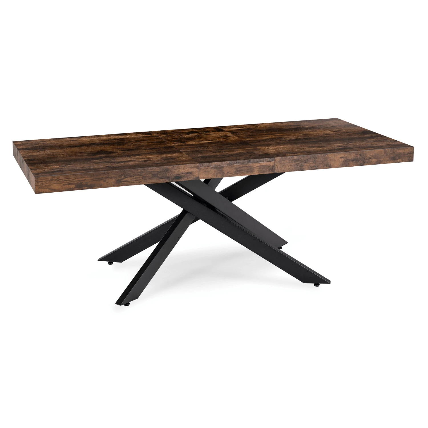 Rozkladací stôl HAMPTON 160-240 cm, rustikálny dub/čierny