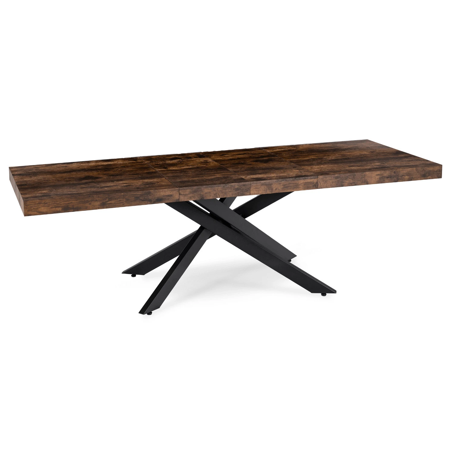 Rozkladací stôl HAMPTON 160-240 cm, rustikálny dub/čierny