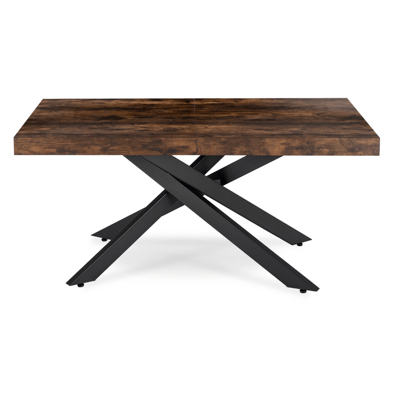 Rozkladací stôl HAMPTON 160-240 cm, rustikálny dub/čierny