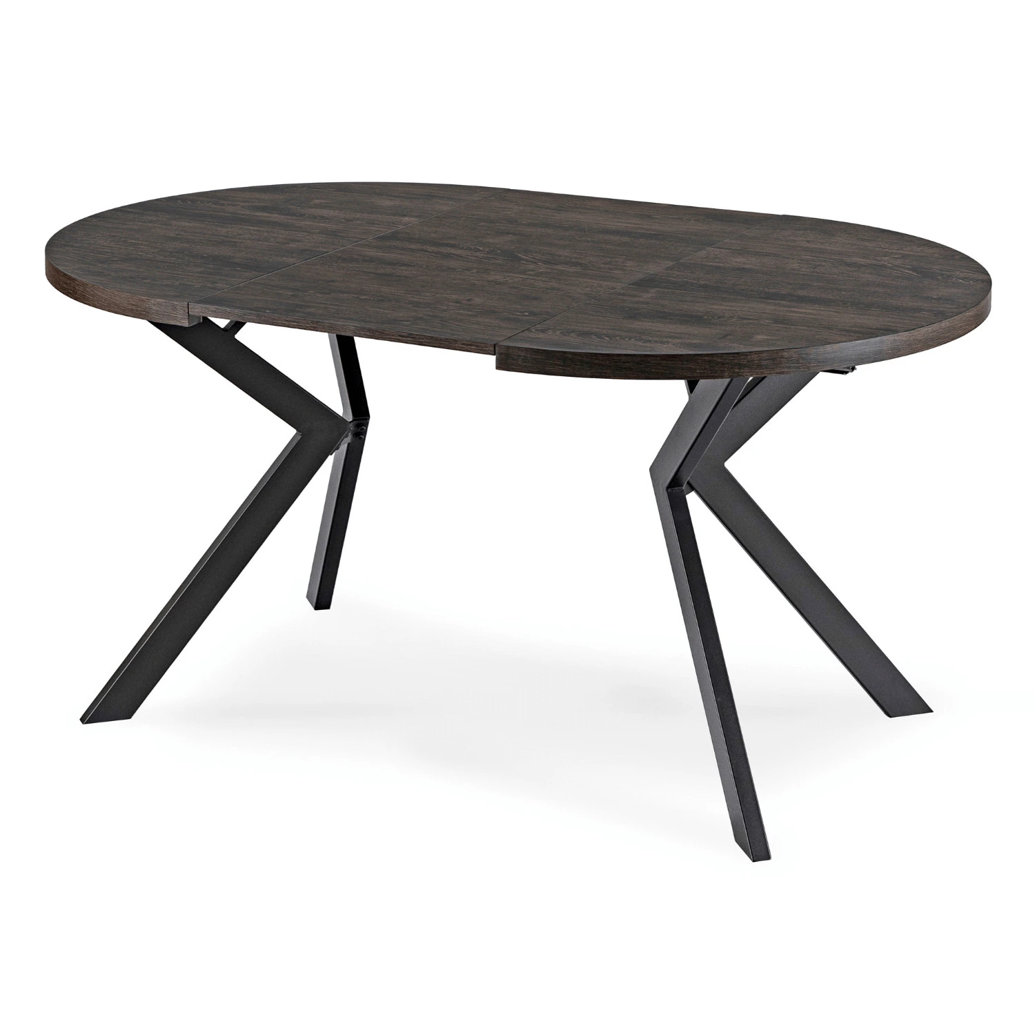 Sada: stôl LUKAS 100-250 cm (čierny) a 4 stoličky MUMBAI 2 (čierne)