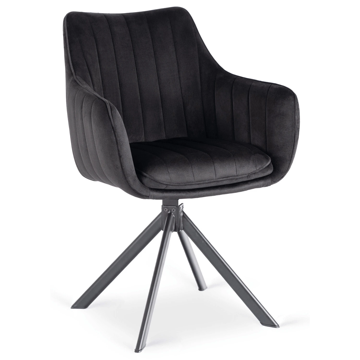 Sada: stôl LUKAS 100-250 cm (čierny) a 4 stoličky MUMBAI 2 (čierne)