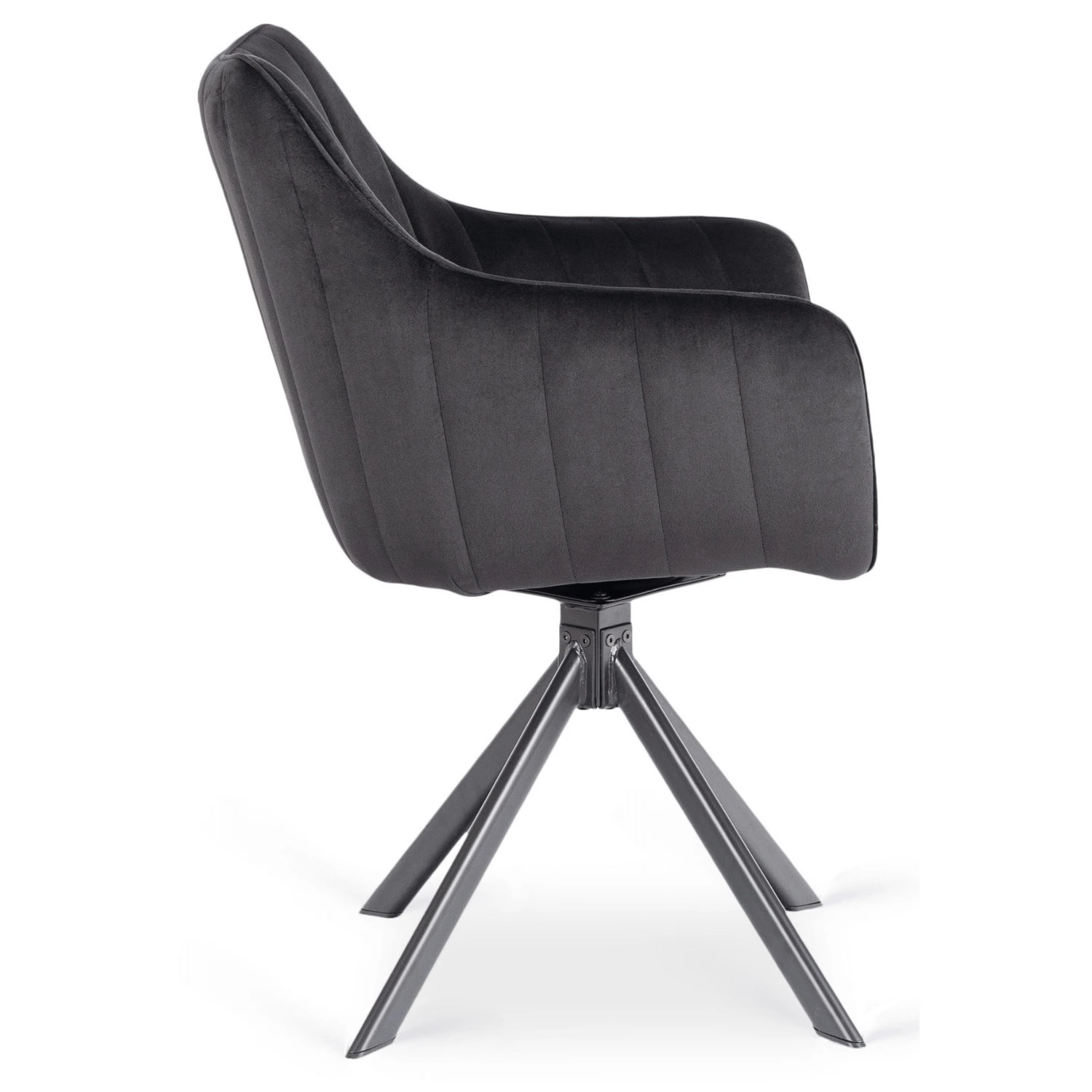 Sada: stôl LUKAS 100-250 cm (čierny) a 4 stoličky MUMBAI 2 (čierne)