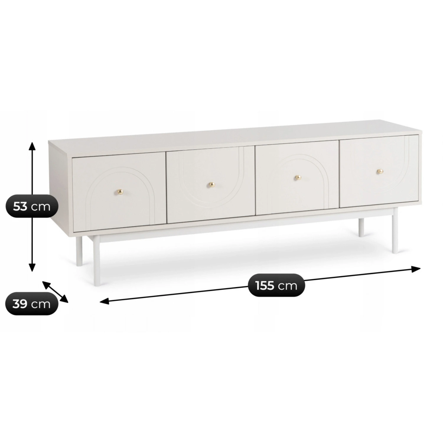 TV skrinka MARLEN 155 cm, kašmír