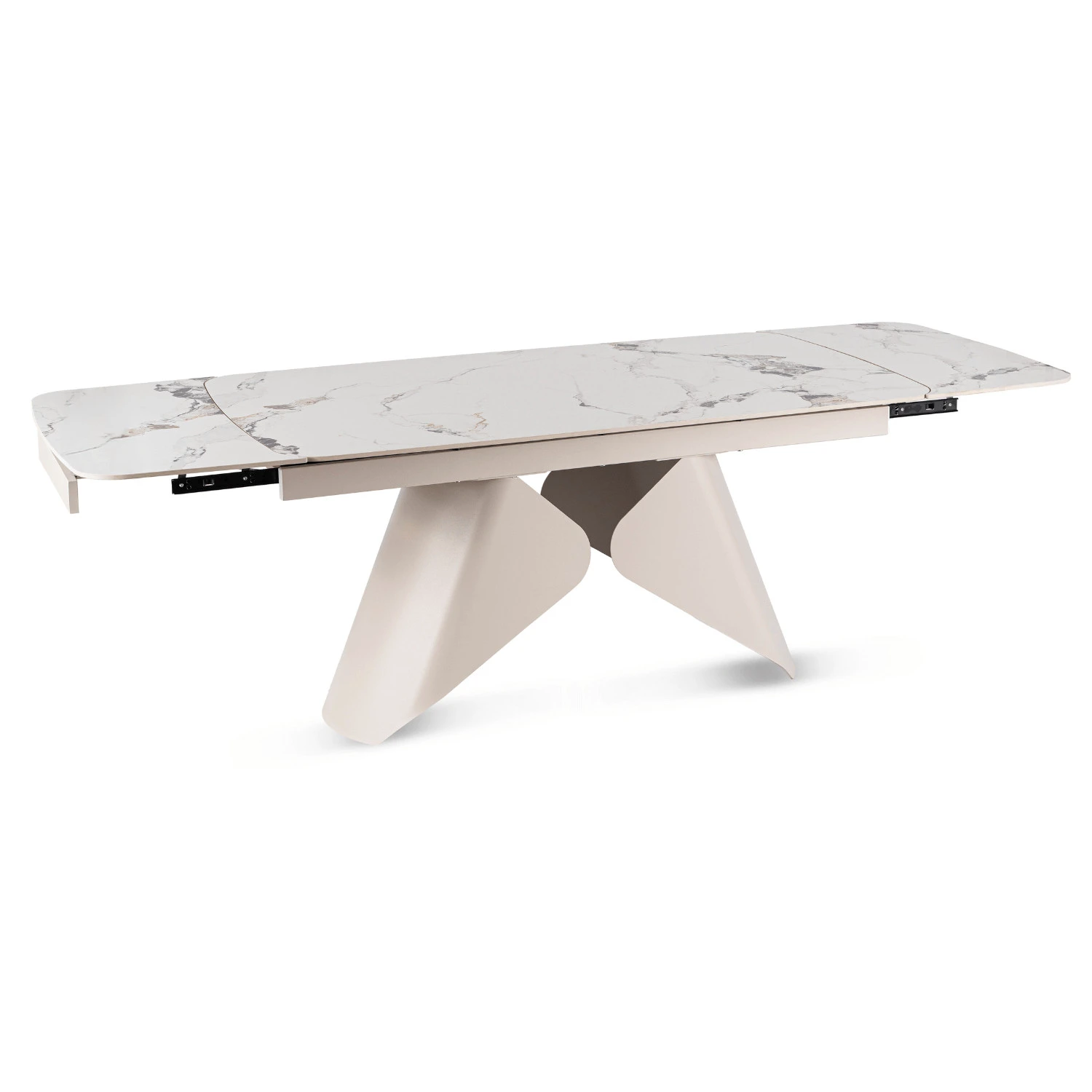Keramický rozkladací stôl VERONA 160-240 cm, biely mramor/kašmír