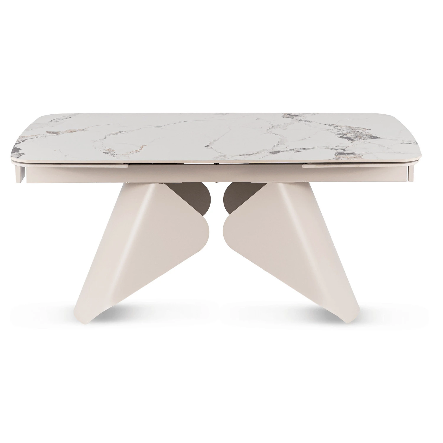 Keramický rozkladací stôl VERONA 160-240 cm, biely mramor/kašmír