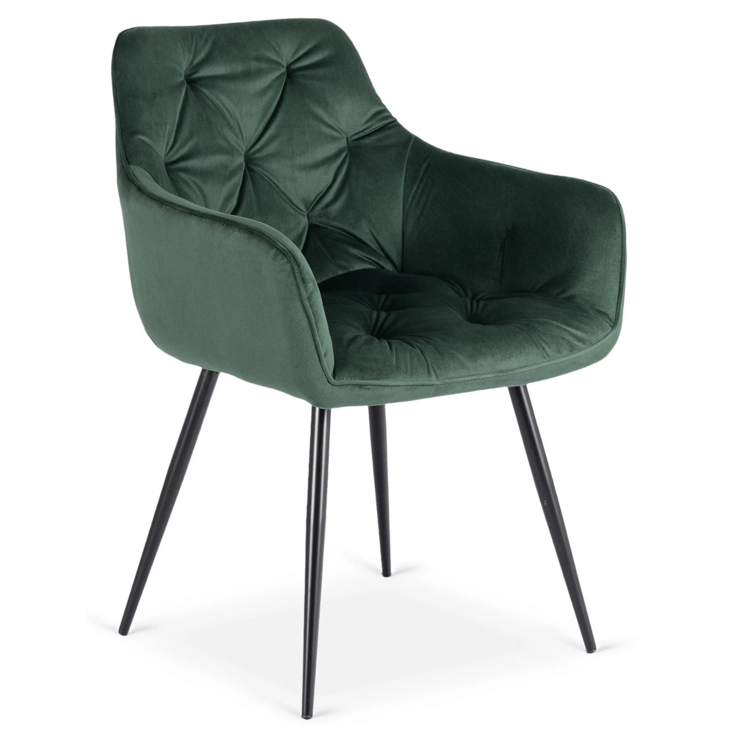 Sada: stôl LUKAS 100-250 cm (čierny) a 4 stoličky MODESTO (zelené)