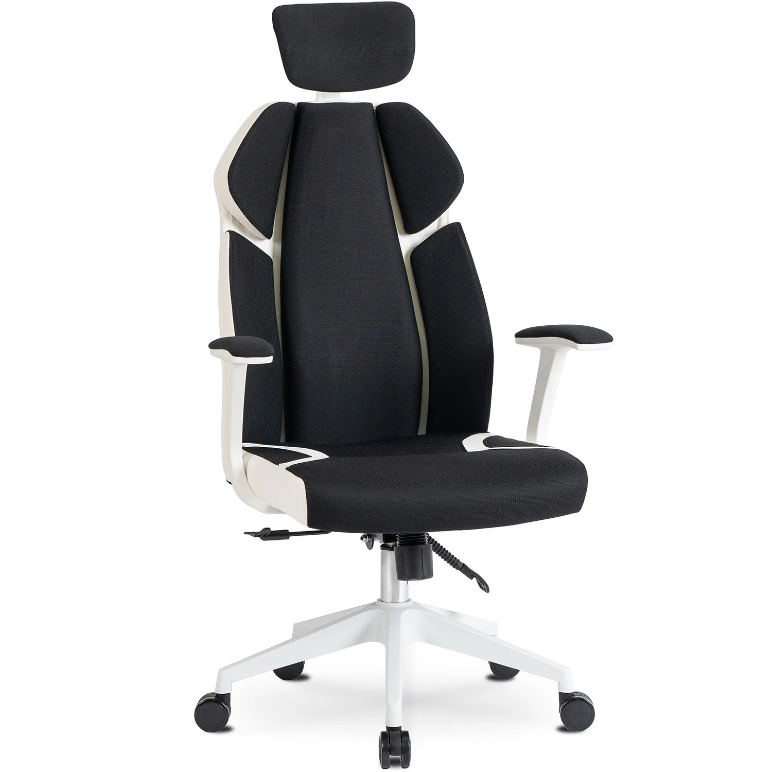 Ergonomické otočné kancelárske kreslo DUNCAN, čierne/biele