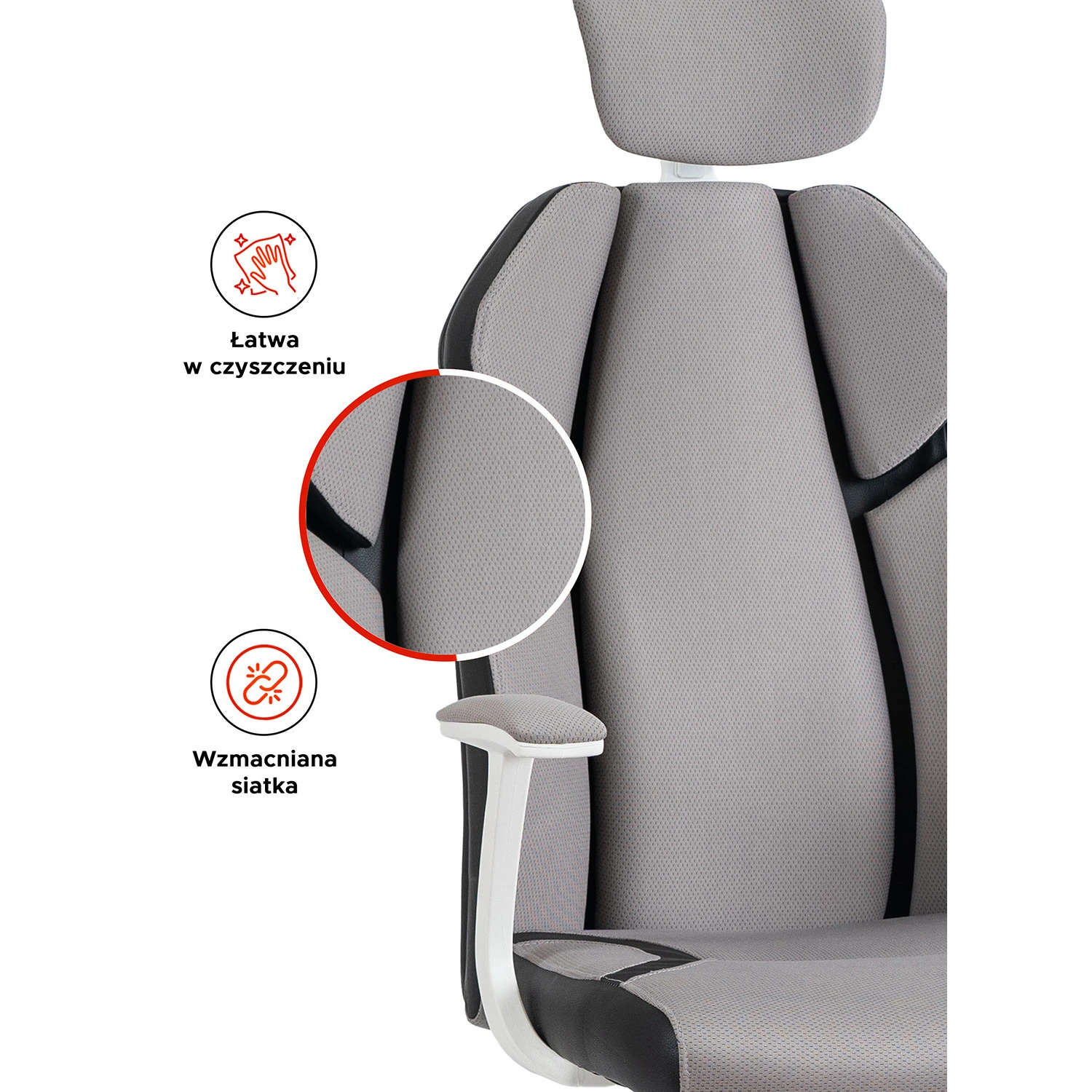 Ergonomické otočné kancelárske kreslo DUNCAN, sivé/čierne
